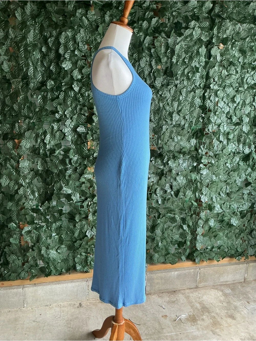 REFORMATION Ribbed Halter Maxi Dress - XS - Dreamy Blue - Picture 6 of 12